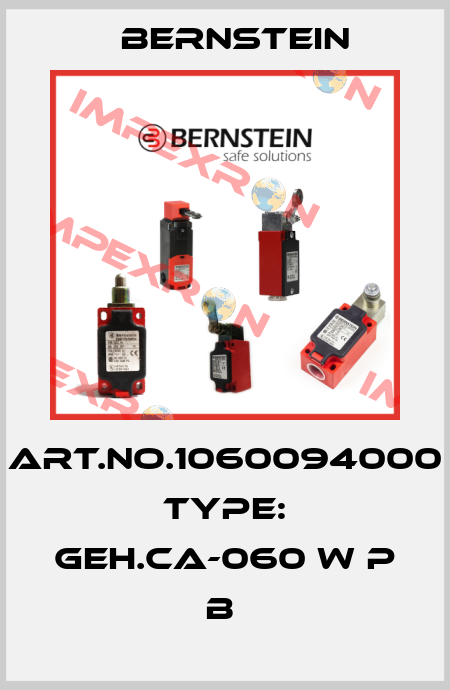 Art.No.1060094000 Type: GEH.CA-060 W P               B  Bernstein