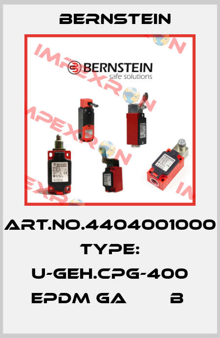 Art.No.4404001000 Type: U-GEH.CPG-400 EPDM GA        B  Bernstein