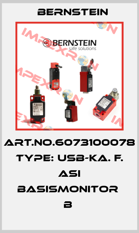 Art.No.6073100078 Type: USB-KA. F. ASI BASISMONITOR  B  Bernstein