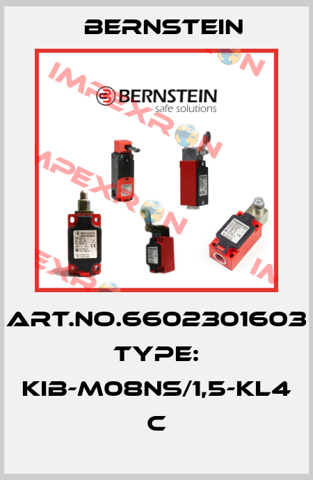 Art.No.6602301603 Type: KIB-M08NS/1,5-KL4            C Bernstein