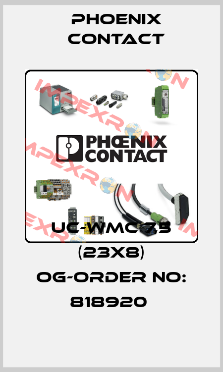 UC-WMC 7,5 (23X8) OG-ORDER NO: 818920  Phoenix Contact