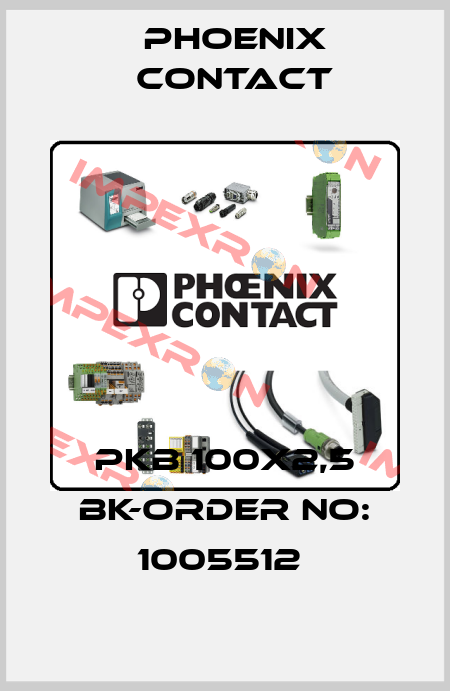 PKB 100X2,5 BK-ORDER NO: 1005512  Phoenix Contact