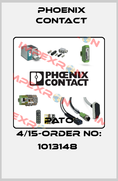 PATO 4/15-ORDER NO: 1013148  Phoenix Contact
