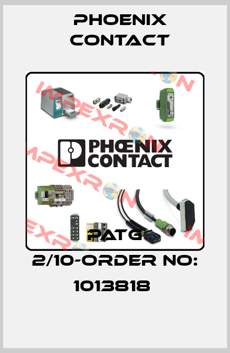 PATG 2/10-ORDER NO: 1013818  Phoenix Contact