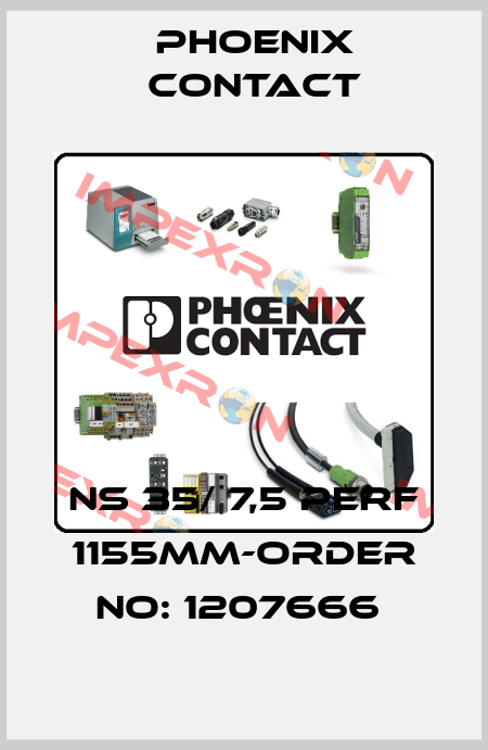 NS 35/ 7,5 PERF 1155MM-ORDER NO: 1207666  Phoenix Contact