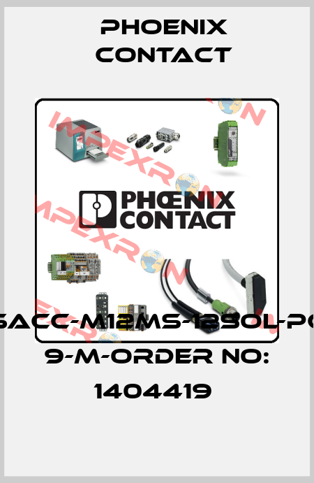 SACC-M12MS-12SOL-PG 9-M-ORDER NO: 1404419  Phoenix Contact