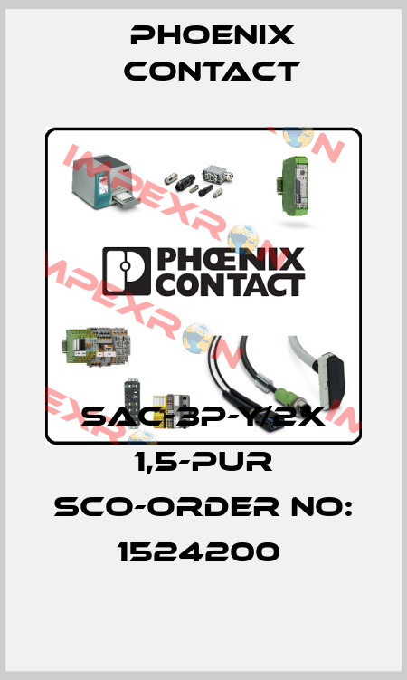 SAC-3P-Y/2X 1,5-PUR SCO-ORDER NO: 1524200  Phoenix Contact