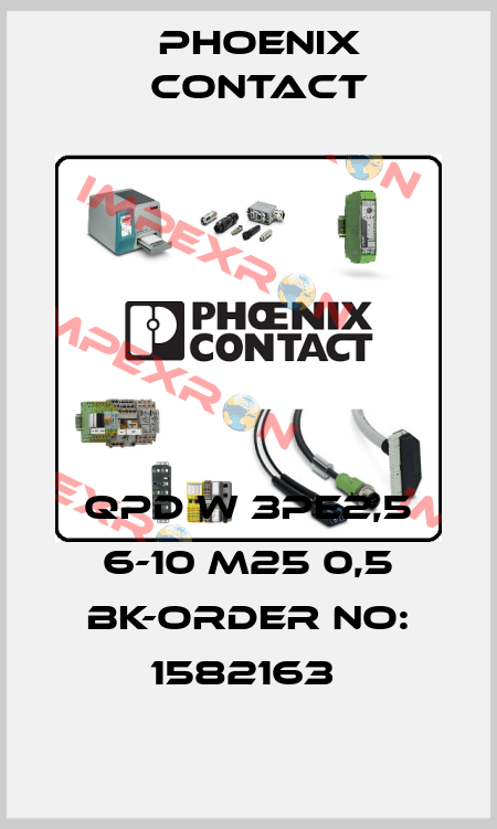 QPD W 3PE2,5 6-10 M25 0,5 BK-ORDER NO: 1582163  Phoenix Contact