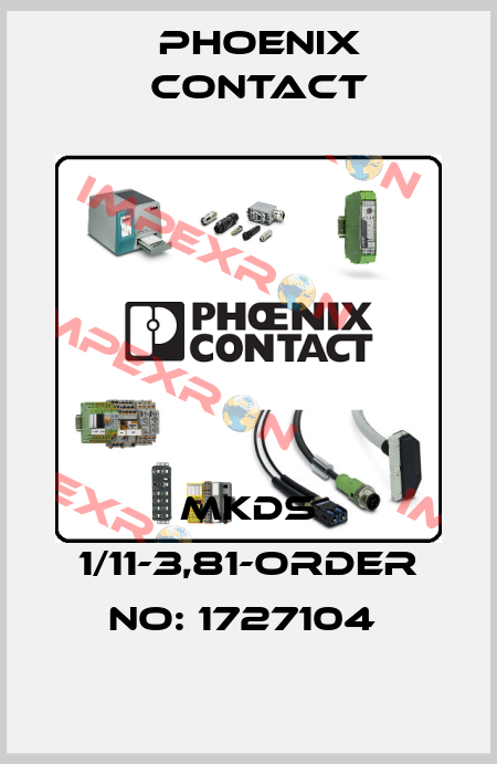 MKDS 1/11-3,81-ORDER NO: 1727104  Phoenix Contact