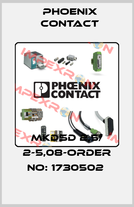 MKDSD 2,5/ 2-5,08-ORDER NO: 1730502  Phoenix Contact