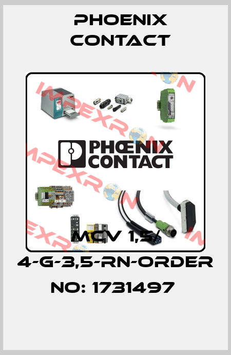 MCV 1,5/ 4-G-3,5-RN-ORDER NO: 1731497  Phoenix Contact