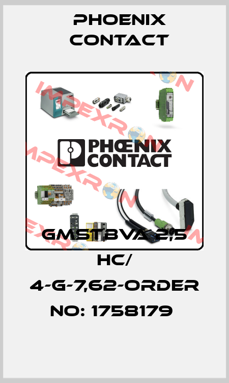 GMSTBVA 2,5 HC/ 4-G-7,62-ORDER NO: 1758179  Phoenix Contact