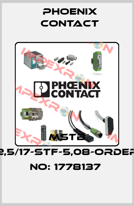 MSTB 2,5/17-STF-5,08-ORDER NO: 1778137  Phoenix Contact
