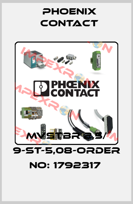 MVSTBR 2,5/ 9-ST-5,08-ORDER NO: 1792317  Phoenix Contact