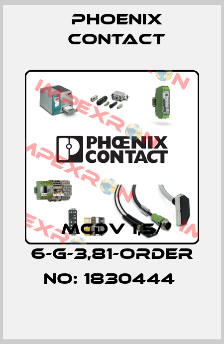 MCDV 1,5/ 6-G-3,81-ORDER NO: 1830444  Phoenix Contact