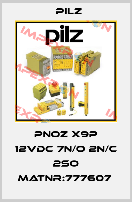 PNOZ X9P 12VDC 7n/o 2n/c 2so MatNr:777607  Pilz