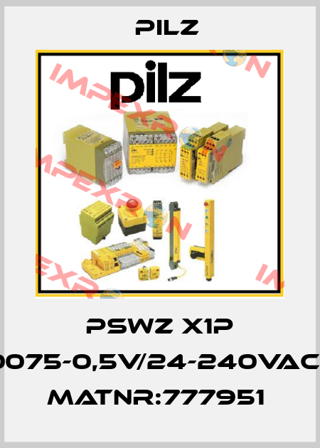 PSWZ X1P 0,0075-0,5V/24-240VACDC MatNr:777951  Pilz