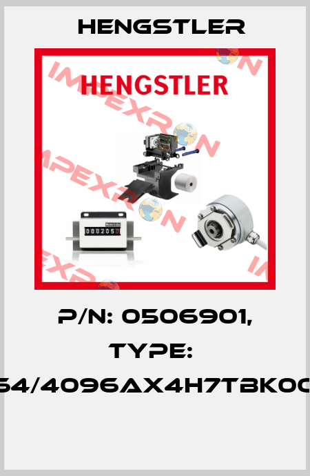 P/N: 0506901, Type:  RI64/4096AX4H7TBK0O10  Hengstler