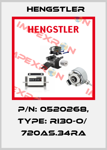 p/n: 0520268, Type: RI30-O/  720AS.34RA Hengstler