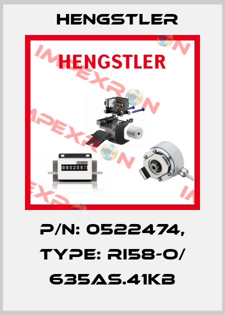 p/n: 0522474, Type: RI58-O/ 635AS.41KB Hengstler
