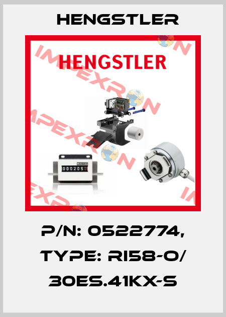 p/n: 0522774, Type: RI58-O/ 30ES.41KX-S Hengstler