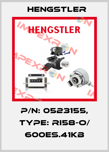 p/n: 0523155, Type: RI58-O/ 600ES.41KB Hengstler