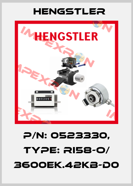 p/n: 0523330, Type: RI58-O/ 3600EK.42KB-D0 Hengstler