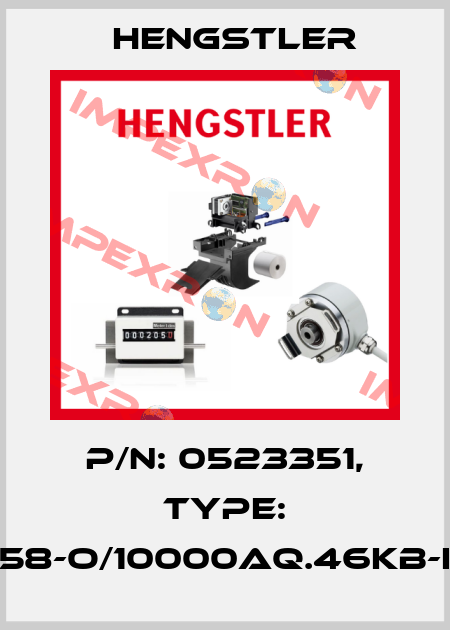 p/n: 0523351, Type: RI58-O/10000AQ.46KB-F0 Hengstler