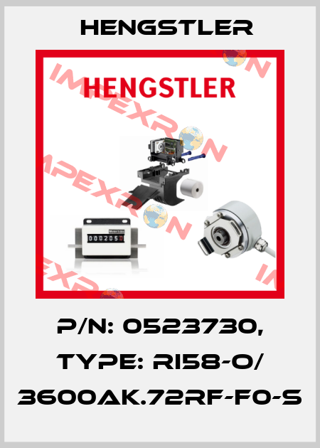 p/n: 0523730, Type: RI58-O/ 3600AK.72RF-F0-S Hengstler