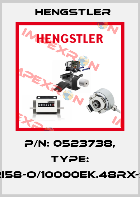 p/n: 0523738, Type: RI58-O/10000EK.48RX-S Hengstler