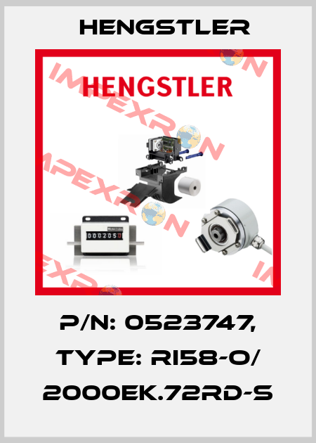 p/n: 0523747, Type: RI58-O/ 2000EK.72RD-S Hengstler