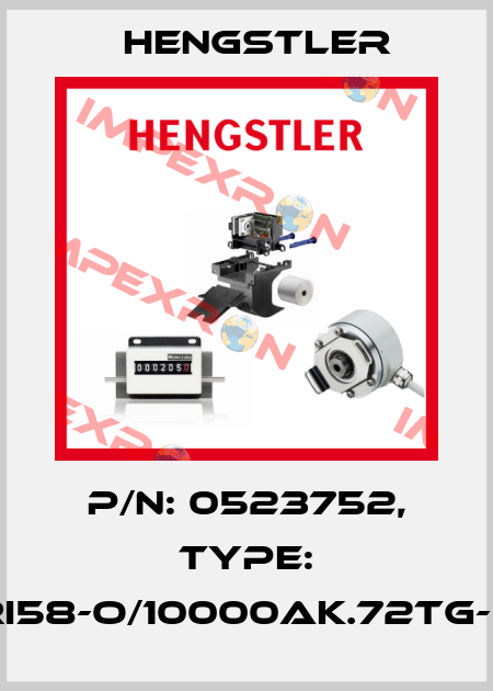 p/n: 0523752, Type: RI58-O/10000AK.72TG-S Hengstler