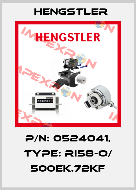 p/n: 0524041, Type: RI58-O/ 500EK.72KF Hengstler