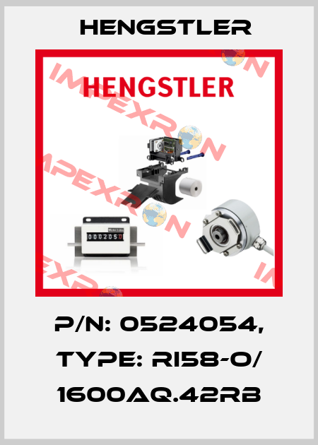p/n: 0524054, Type: RI58-O/ 1600AQ.42RB Hengstler