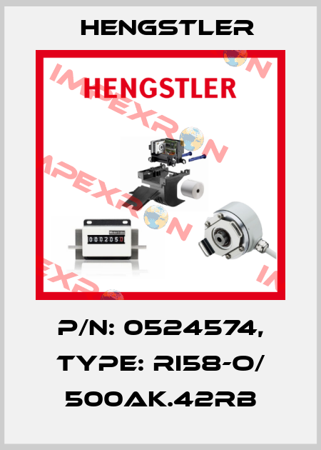 p/n: 0524574, Type: RI58-O/ 500AK.42RB Hengstler