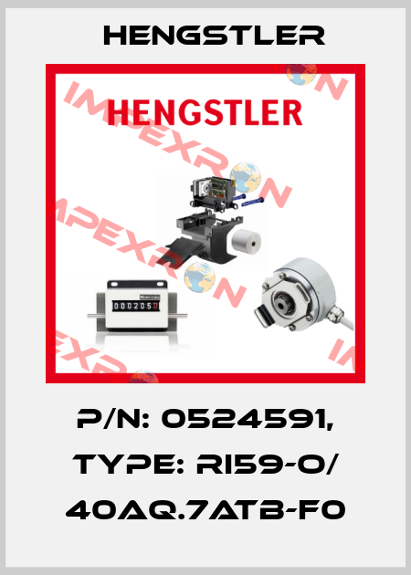 p/n: 0524591, Type: RI59-O/ 40AQ.7ATB-F0 Hengstler