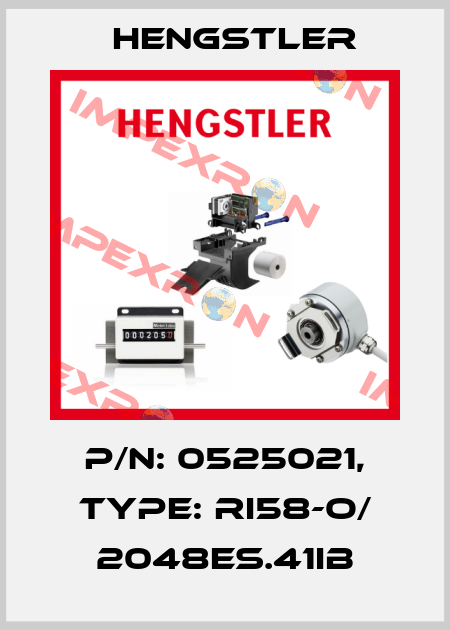 p/n: 0525021, Type: RI58-O/ 2048ES.41IB Hengstler