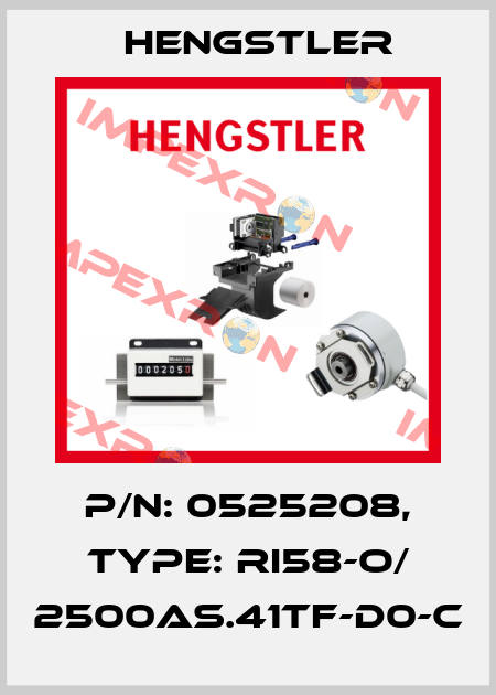 p/n: 0525208, Type: RI58-O/ 2500AS.41TF-D0-C Hengstler