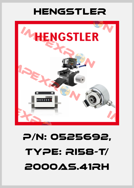 p/n: 0525692, Type: RI58-T/ 2000AS.41RH Hengstler