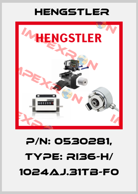 p/n: 0530281, Type: RI36-H/ 1024AJ.31TB-F0 Hengstler