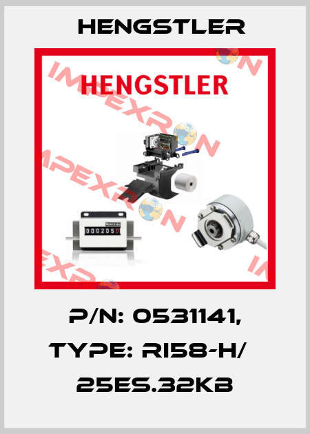 p/n: 0531141, Type: RI58-H/   25ES.32KB Hengstler