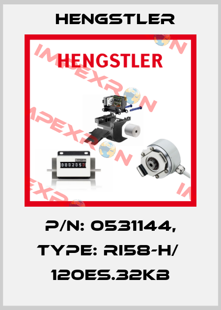 p/n: 0531144, Type: RI58-H/  120ES.32KB Hengstler