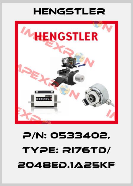 p/n: 0533402, Type: RI76TD/ 2048ED.1A25KF Hengstler