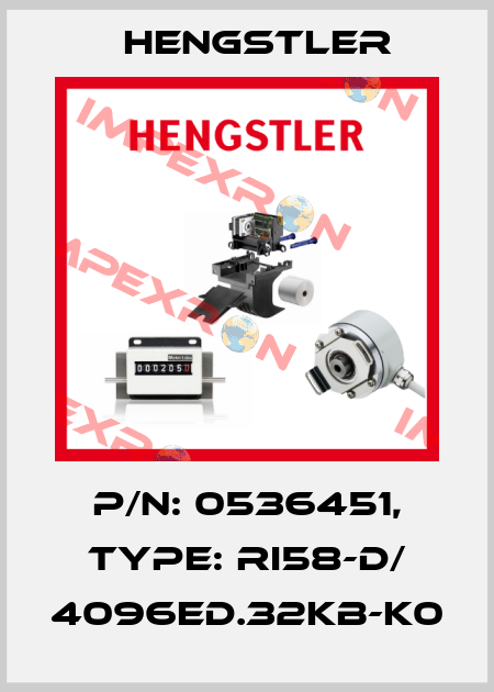 p/n: 0536451, Type: RI58-D/ 4096ED.32KB-K0 Hengstler