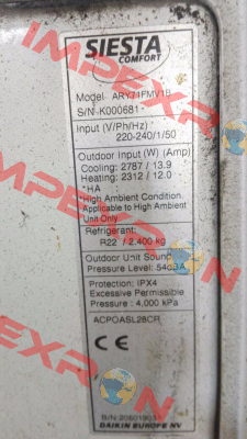 ARY71FMV1B Daikin