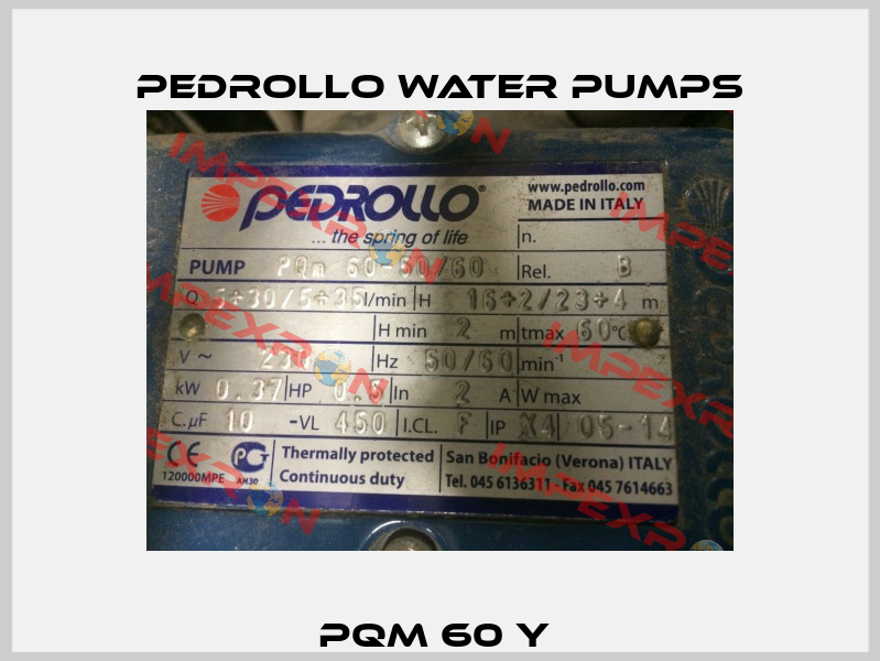PQm 60 y  Pedrollo Water Pumps