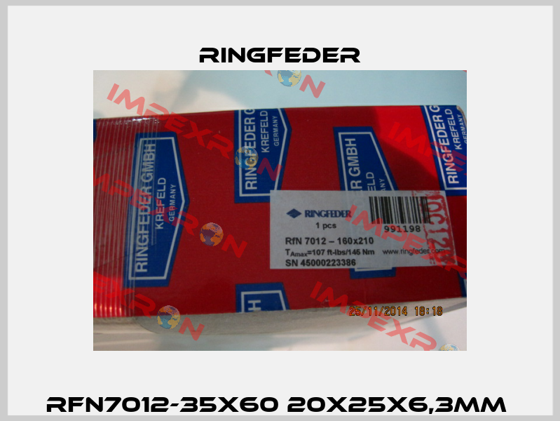 RFN7012-35X60 20X25X6,3MM  Ringfeder