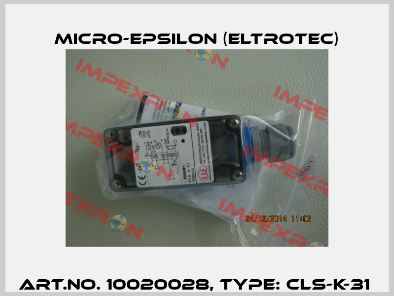 Art.No. 10020028, Type: CLS-K-31  Micro-Epsilon (Eltrotec)