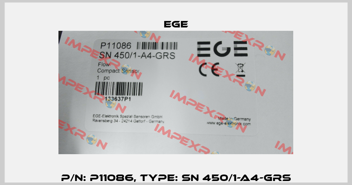 p/n: P11086, Type: SN 450/1-A4-GRS Ege