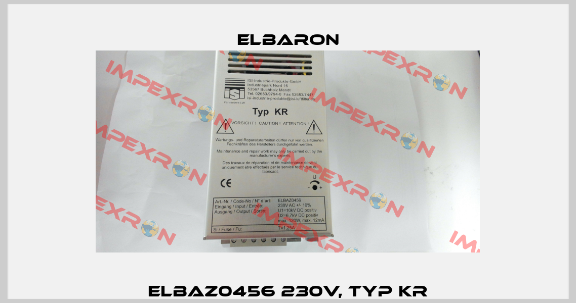 ELBAZ0456 230V, Typ KR Elbaron